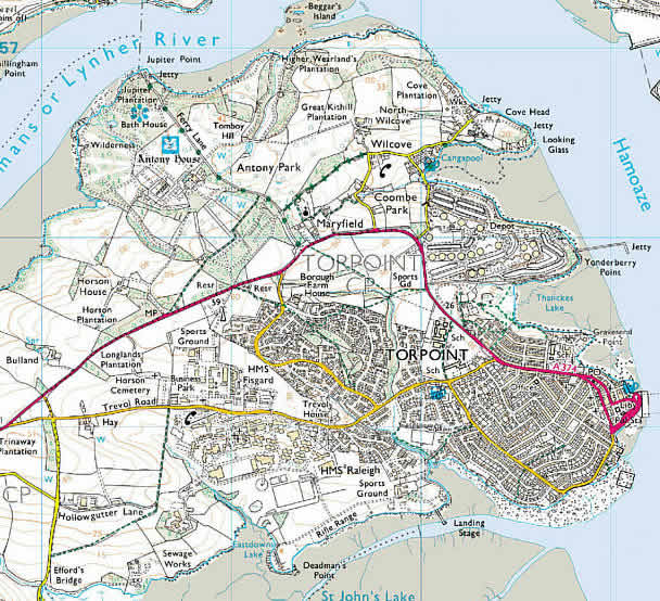 Map of Torpoint