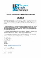Torpoint Town Councillor -Vacancy