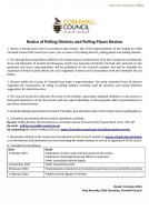 Notice of Polling Districts and Polling Places Review