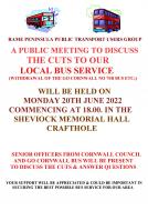 PUBLIC MEETING TO DISCUSS THE LOCAL BUS SERVICE